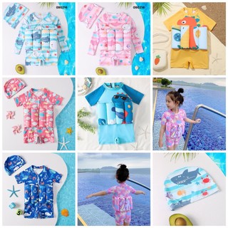 HÀNG SẴN ĐẸP Bộ bơi kèm phao nổi bikini liền thân cực xinh cho bé chất liệu chống tia UV giữ ấm cản lạnh hàng Quảng Châu