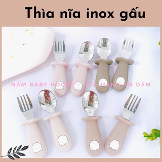 Thìa nĩa Spoon & pork cho bé ăn dặm - Nấm Baby House