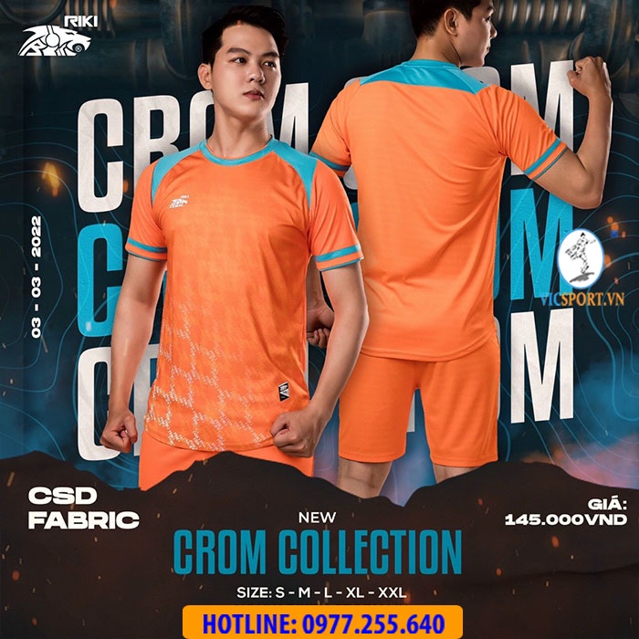 Quần Áo Thương Hiệu RIKI CROM Chất Lượng Cao Cấp, Áo Đá Bóng Không Logo - Vicsport