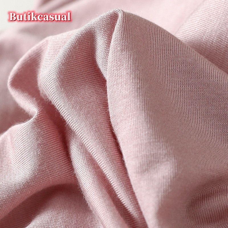 Đầm Ngủ Cotton Trơn Mùa Hè Dáng Suông Tay Cộc Có Mút Đệm Ngực Thoải Mái Cho Nữ
