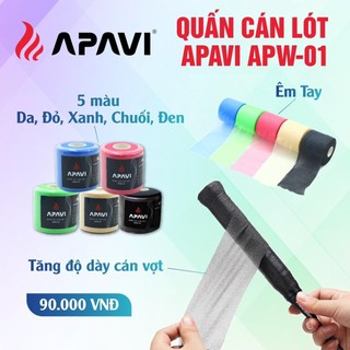 Quấn cốt cán apavi, quấn cán lót vợt cầu lông mỏng mềm êm tay, thấm hút mồ hôi tay tăng độ dày cán vợt