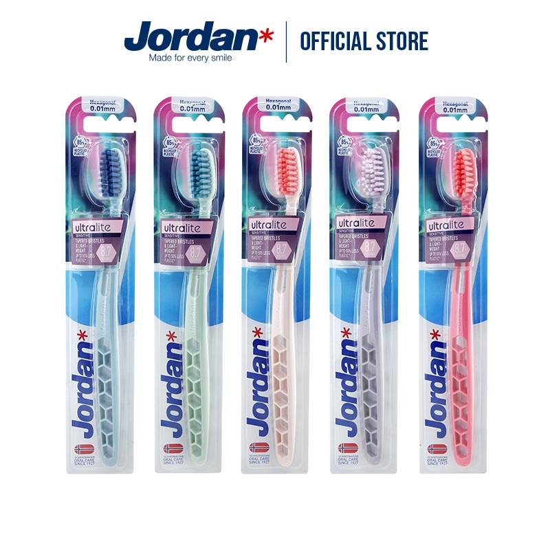 - Bàn chải Jordan Ultralite, Lông siêu mềm siêu mảnh 0.01mm