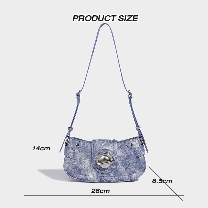 Mischa Túi Đeo Vai Bằng Da PU Chất Lượng Cao Thời Trang Phong Cách niche Cổ Điển