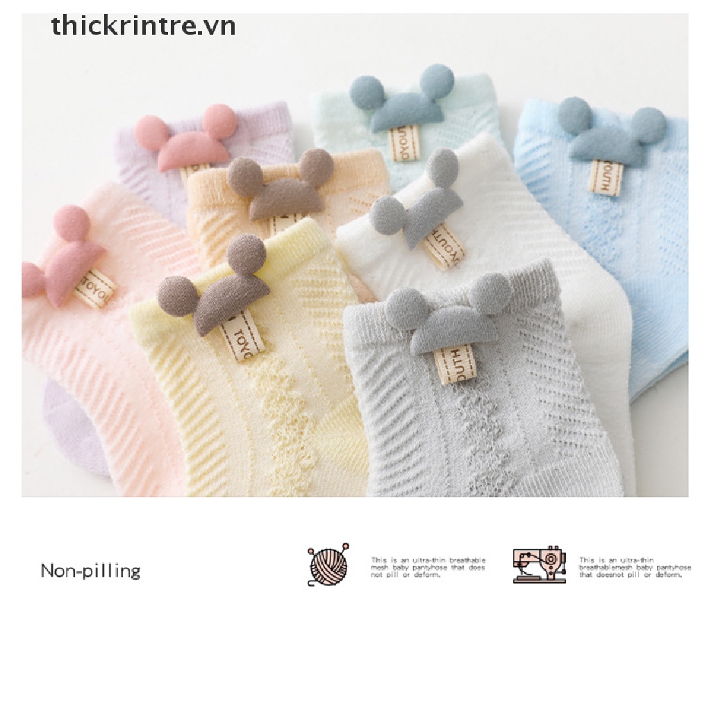 1 Đôi Tất Lưới Thoáng Khí Mùa Hè Cho Bé 0-5 Tuổi