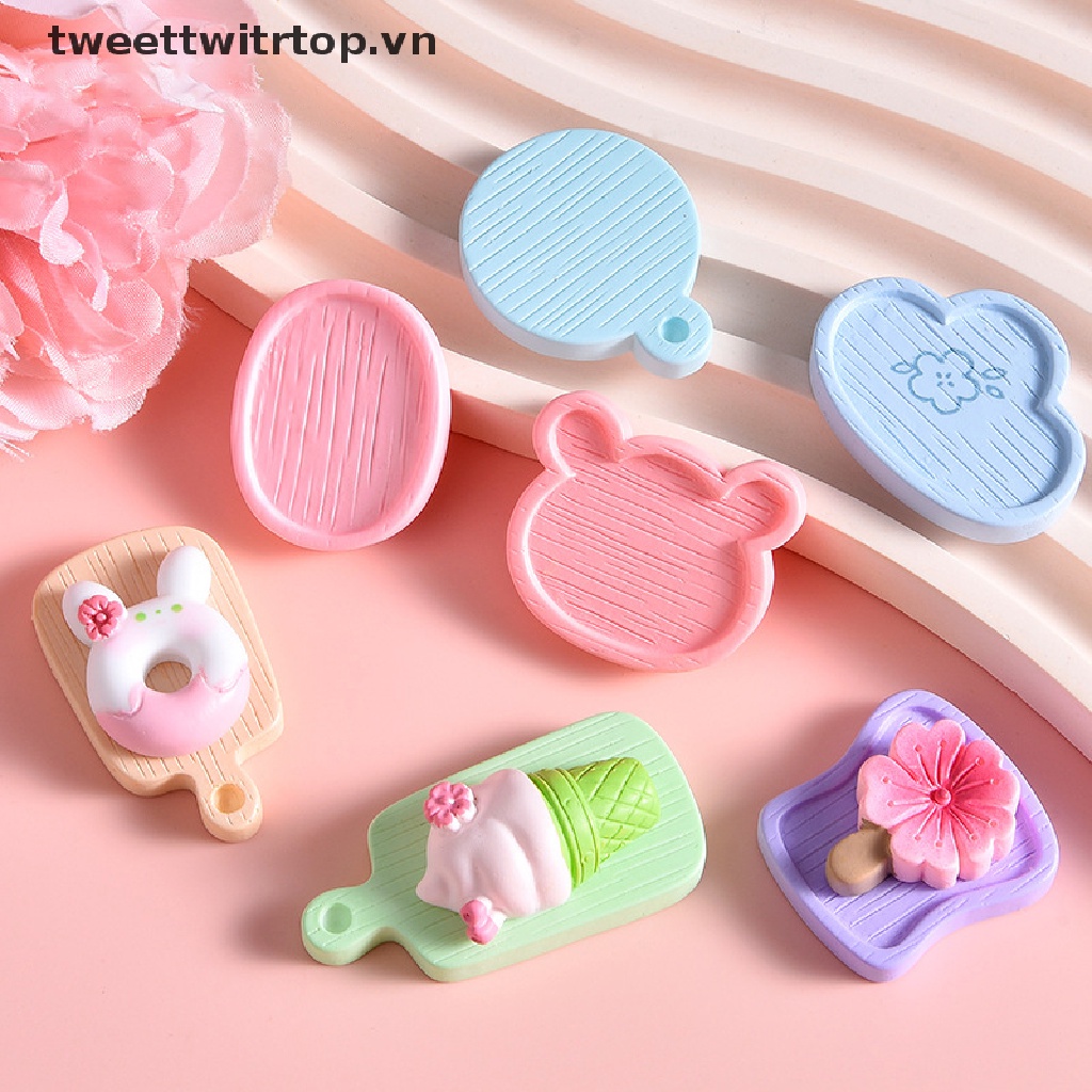 Set 3 Khay Đựng Thức Ăn Tỉ Lệ 1: 12 Dùng Trang Trí Nhà Búp Bê