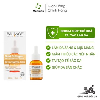 Serum Trẻ Hóa, Tái Tạo Da Balance Active Formula Gold Collagen Rejuvenating