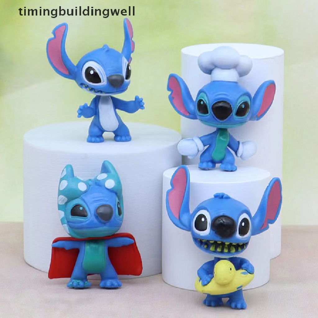 Set 10 Mô Hình Đồ Chơi Con Rối Nhân Vật Stitch Bằng Nhựa PVC Cho Bé