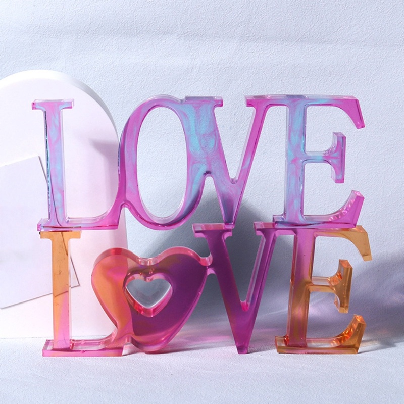 Khuôn Silicone Làm Chữ Love Trang Trí Bàn DIY