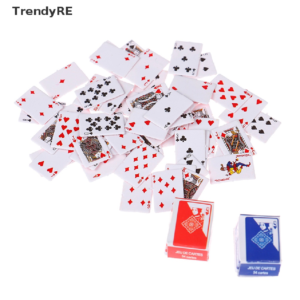 Bộ Bài Mini Dễ Thương Cho Nhà Búp Bê Tỉ Lệ 1: 12