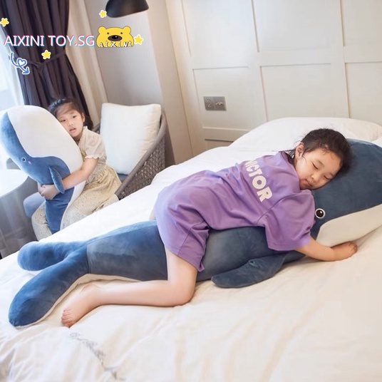 Cá Voi Nhồi Bông Mềm Mại Kích Thước 120cm Dùng Làm Quà Tặng Sinh Nhật Cho Bé