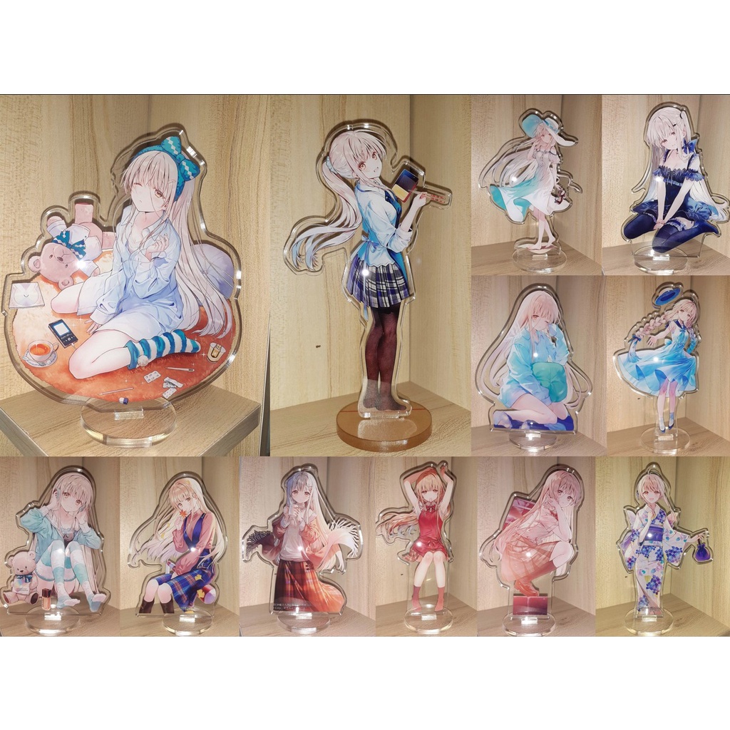 Tượng Mica mô hình Standee Mica Acrylic nhân vật Shiina Mahiru - Thiên sứ nhà bên