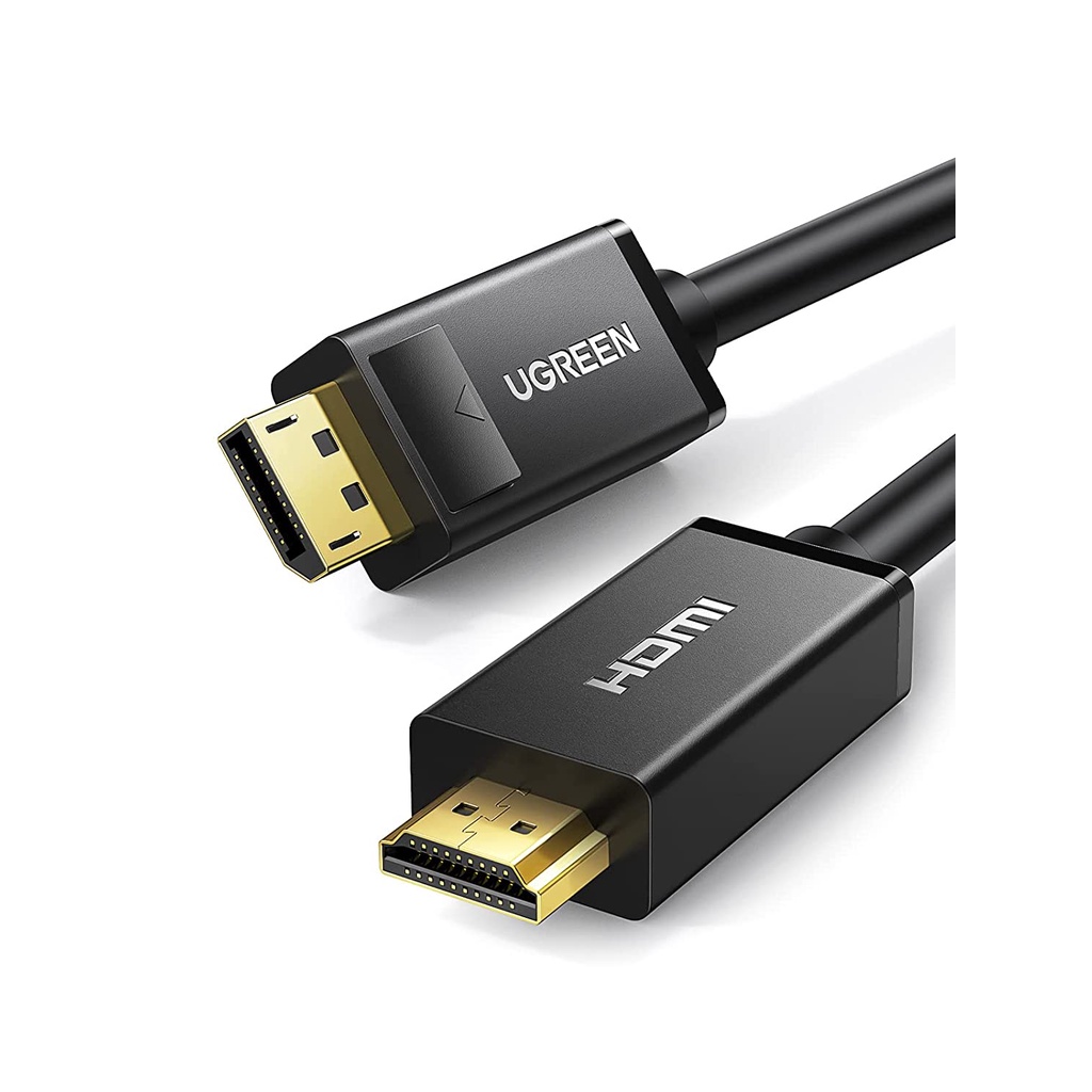 Dây Cáp HDMI DisplayPort 1.2 Ugreen hỗ trợ độ phân giải 4K, cho phép truyền tải âm thanh và hình ảnh chất lượng cao