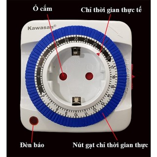 Ổ cắm thời gian, ổ cắm hẹn giờ dân dụng Kawasan - TG16A
