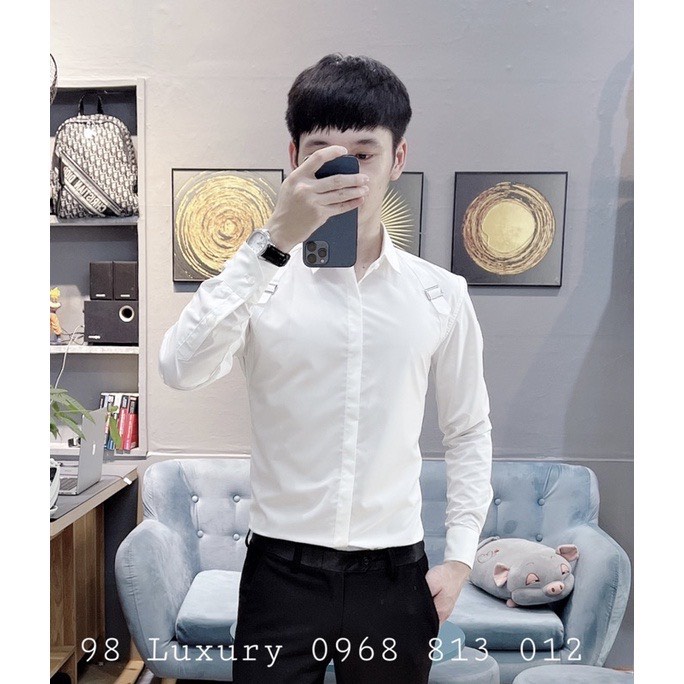 Áo sơ mi phối vai nam cao cấp
