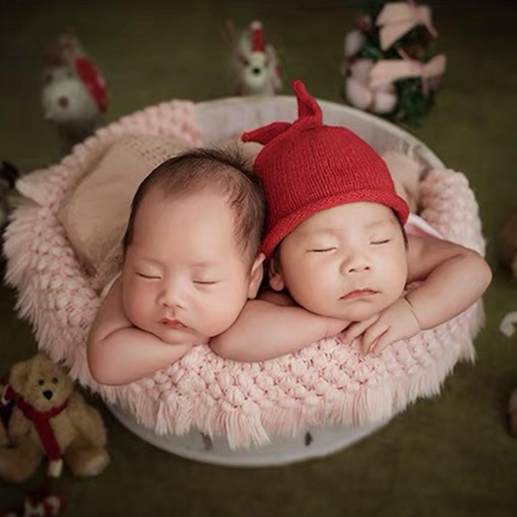 Chăn Dệt Kim Thoáng Khí Giữ Ấm Dùng Làm Đạo Cụ Chụp Ảnh Cho Bé Sơ Sinh