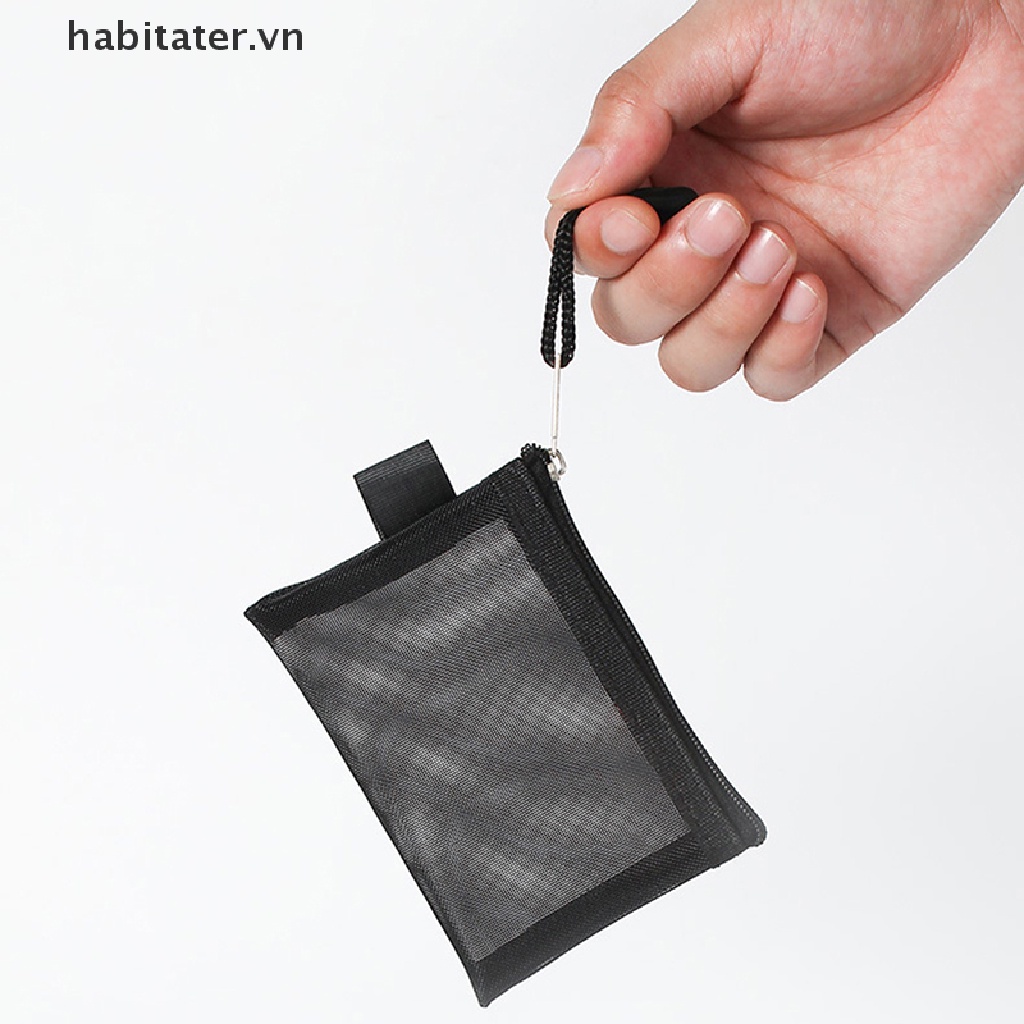 Túi Lưới Nylon Trong Suốt Mini Đựng Thẻ ID / Tai Nghe / Dây Cáp / Chìa Khóa Tiện Dụng