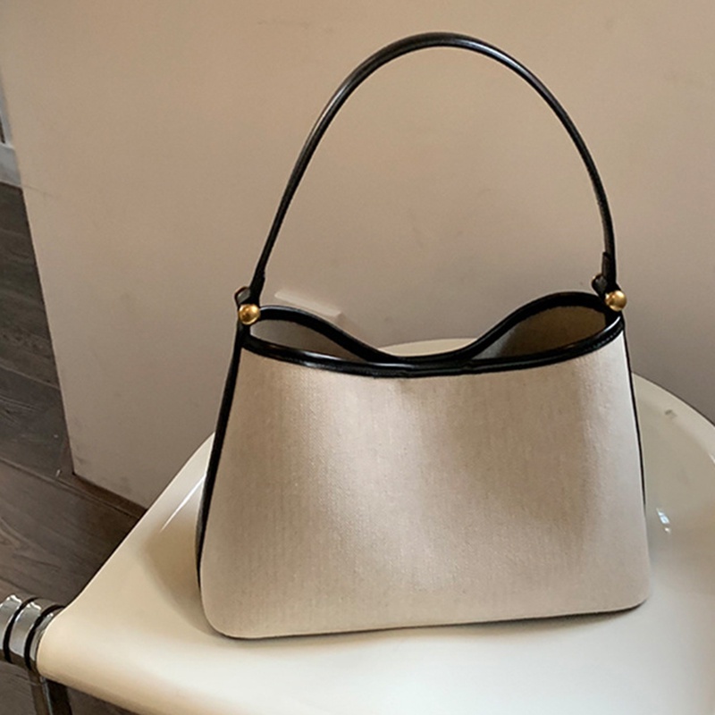 Ielgy Túi Xách canvas Đeo Vai Thời Trang Hàn Quốc Thiết Kế Hình Xương Cá Cho Nữ