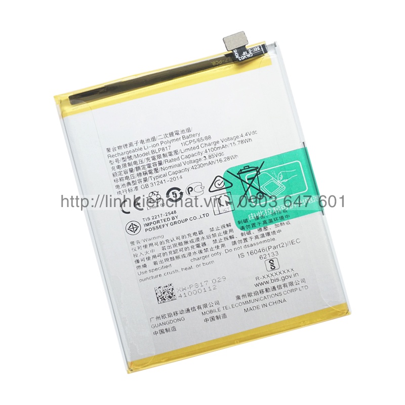 Pin cho Oppo A15s CPH2179 4230mAh Zin - Hàng nhập Khẩu