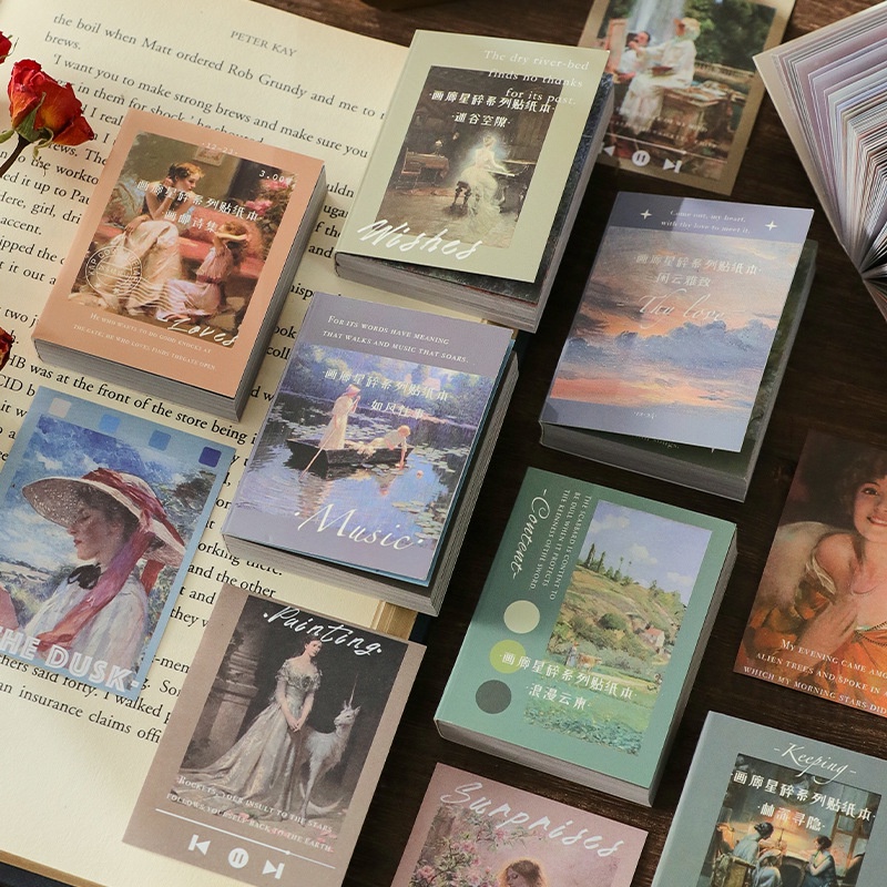 Emmoo Set 100 Tờ / pc Chất Liệu Giấy Đánh Dấu Trang Sách Phong Cách Ins Cho Học Sinh