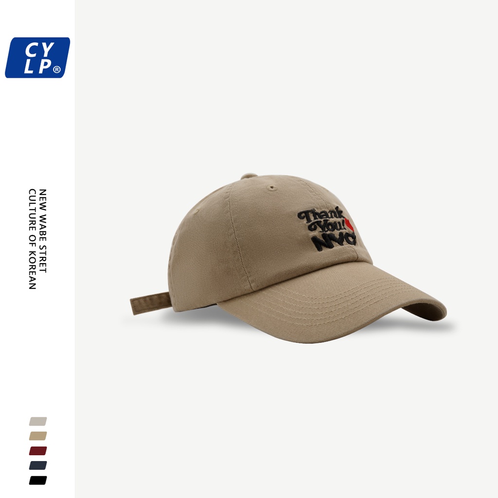 Mũ Lưỡi Trai Mềm Thêu Chữ Phong Cách Hàn Quốc Thời Trang Xuân Hè Cho Cặp Đôi