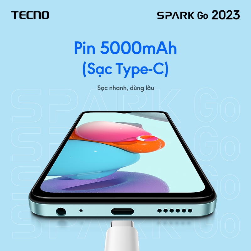 Điện thoại Tecno SPARK GO 2023 4GB/64GB - Helio A22 | 5000 mAh | 6,6" HD+