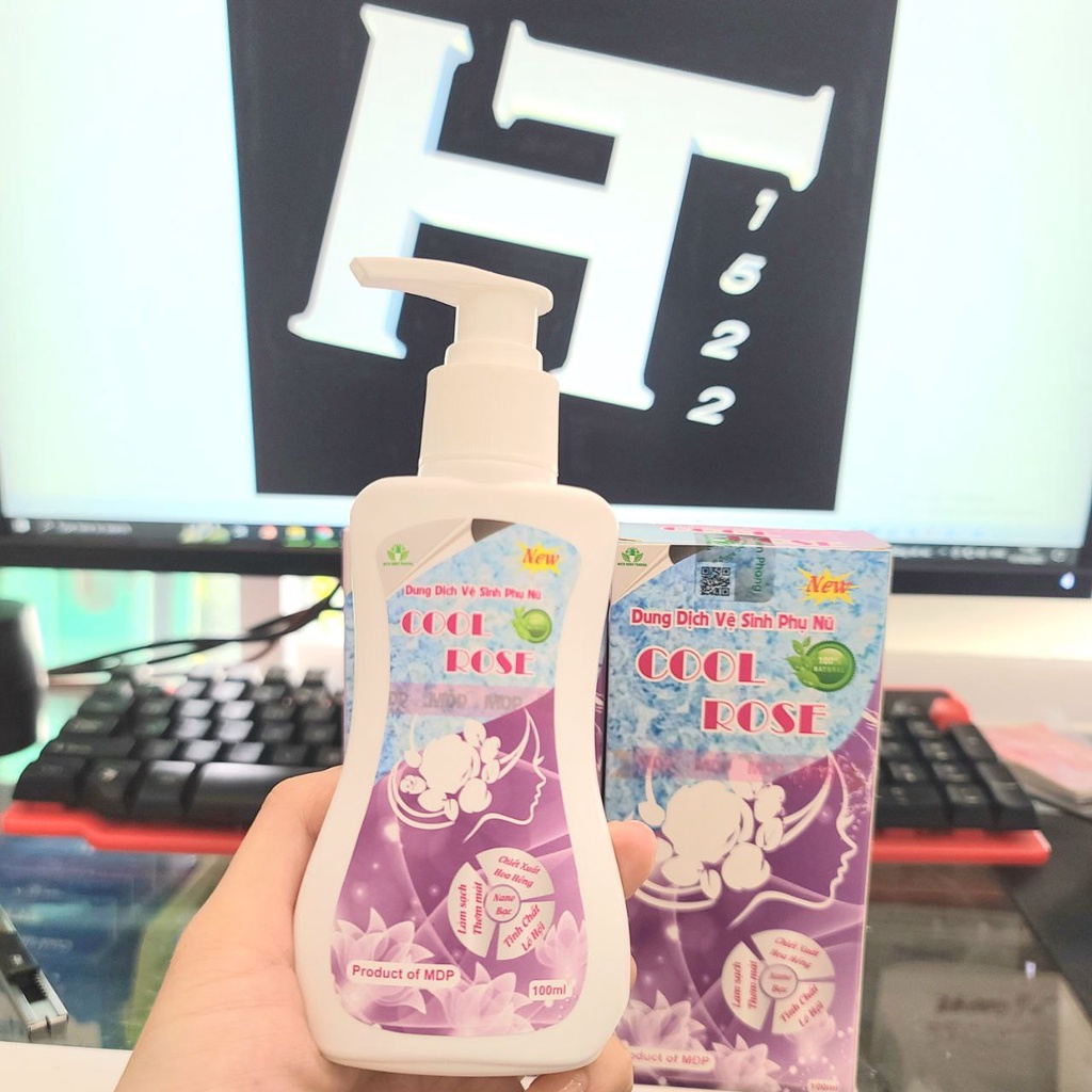Dung dịch vệ sinh phụ nữ Cool Rose 100ml chiết xuất từ thảo dược thiên nhiên