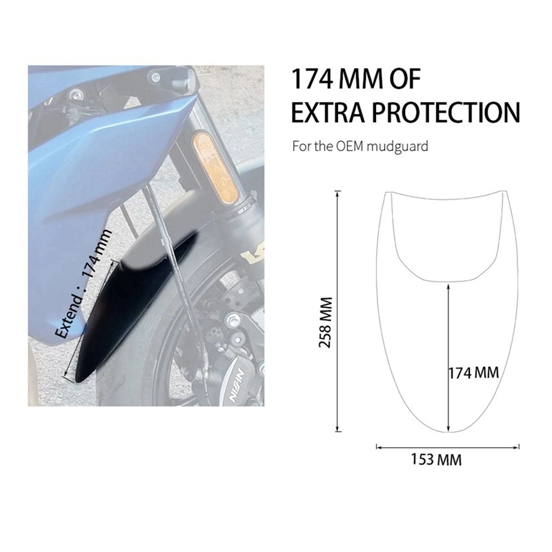 FENDER 1 Tấm Chắn Bùn Trước Cho Xe Mô Tô Tiger Sport 660 2022 2023 -