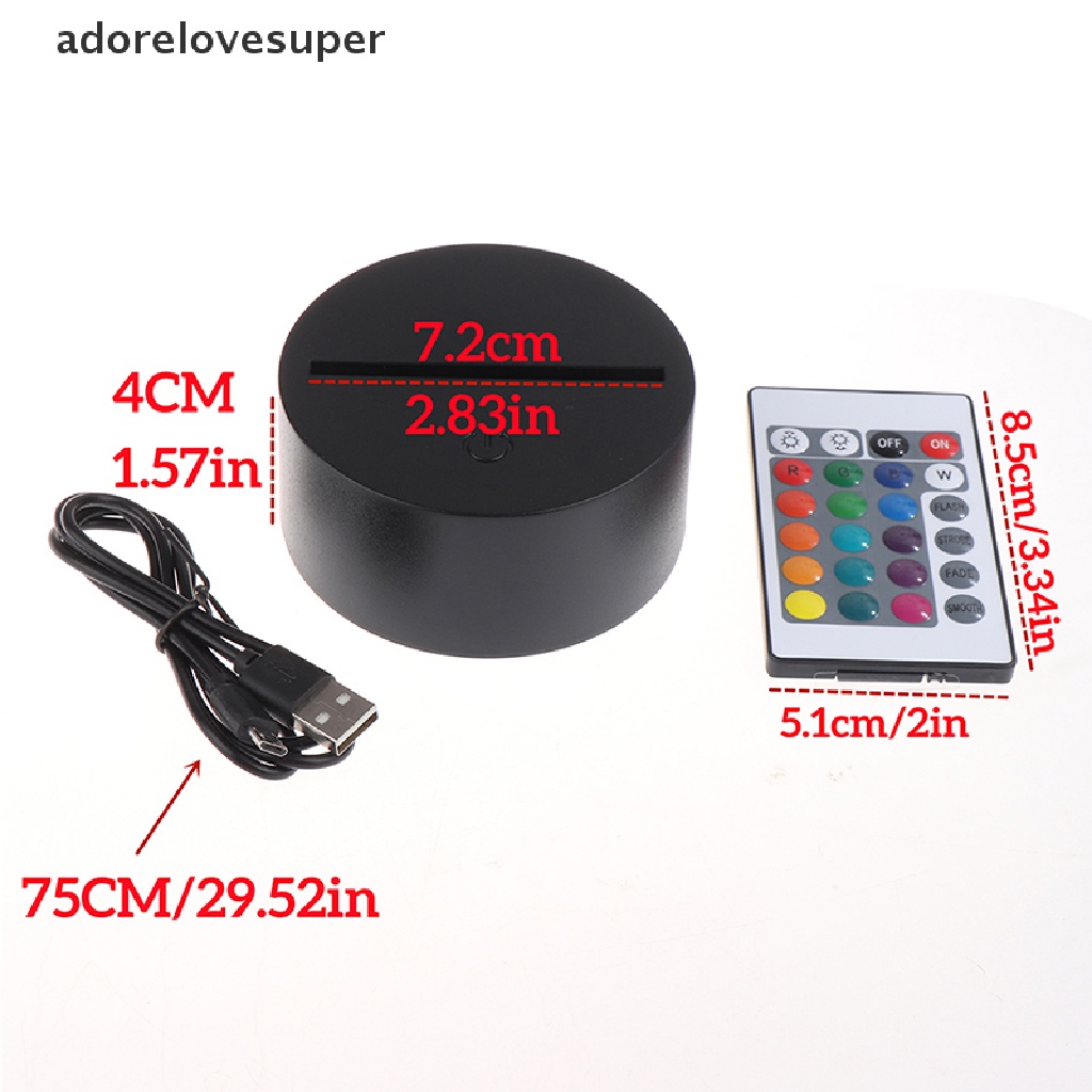 Đế Đèn LED Để Bàn AD1VN 3D Điều Khiển Từ Xa Tiện Dụng