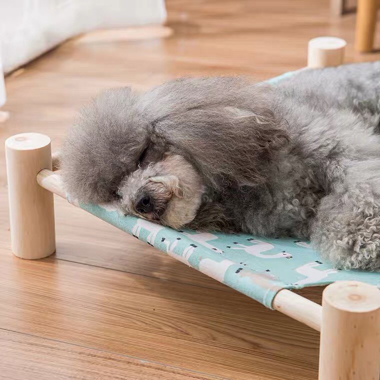 Giường Ngủ Gỗ Cao Cấp Cho Chó Mèo - Chất Liệu Bền Bỉ Chắc Chắn Nhiều Size