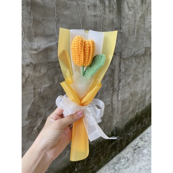 hoa tulip bằng len HandMade