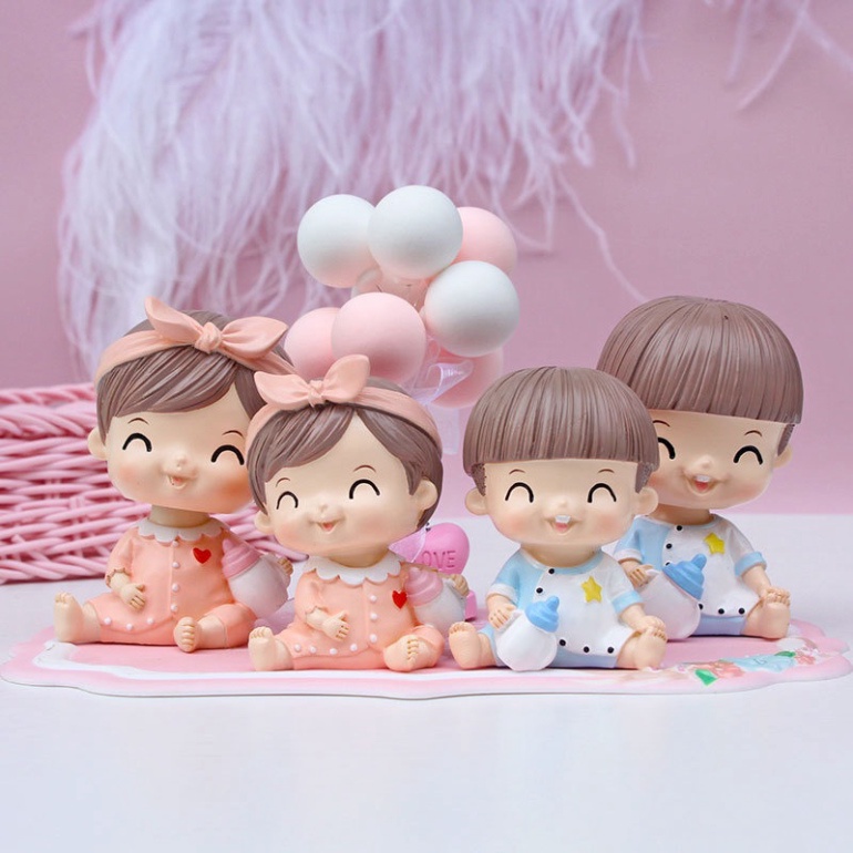 em bé trang trí bánh [FREESHIP❤️] cắp em bé bình sữa