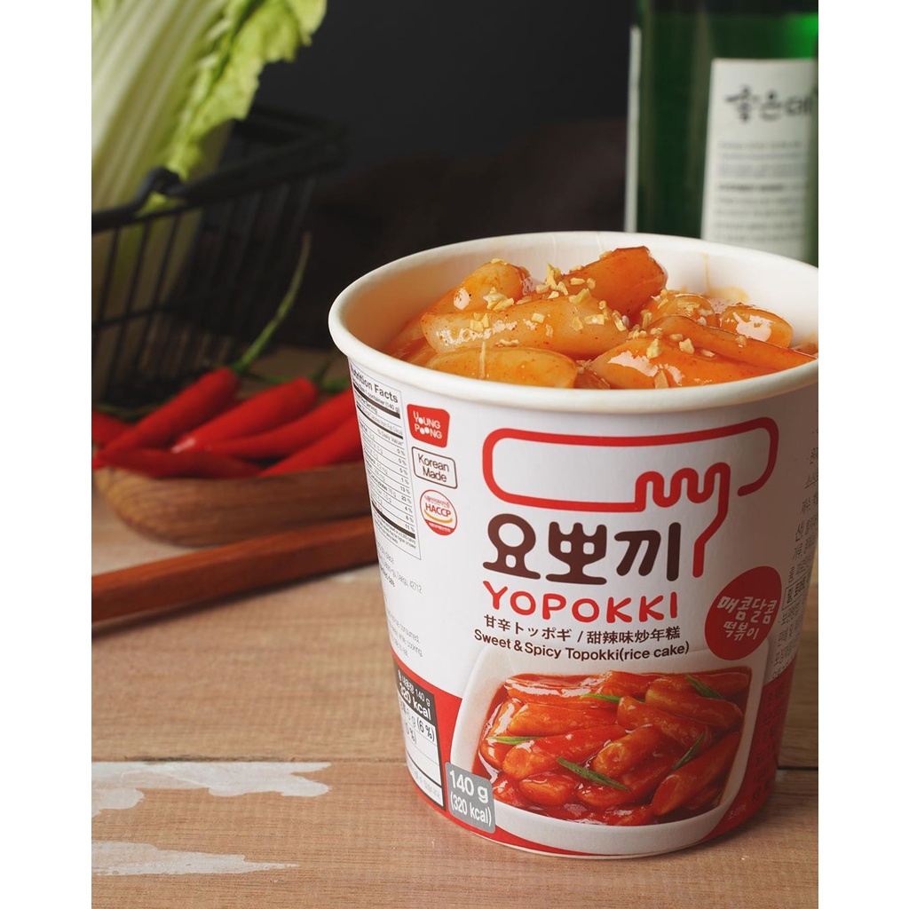 Bánh Gạo Yopokki Topokki Hàn Quốc Ly 140gr