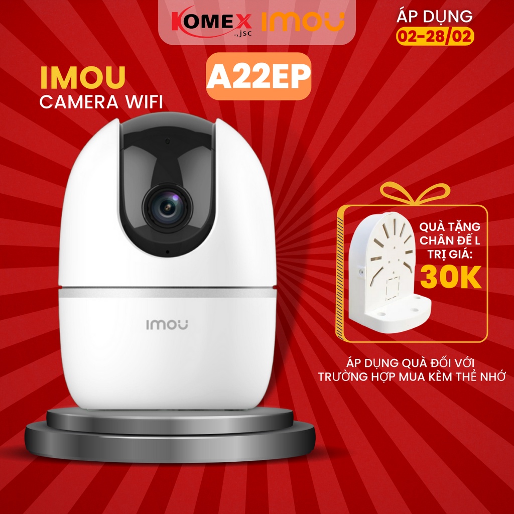 Camera IP Wifi IPC-A22EP IMOU 1080 Full HD, ghi màn hình đêm sắc nét, nhận diện thông minh