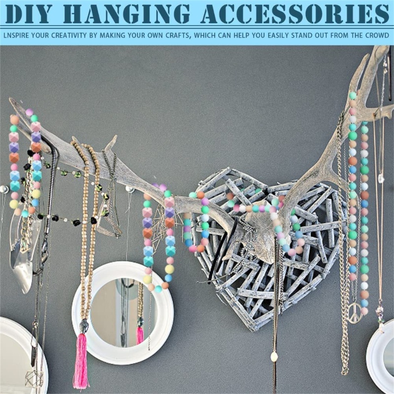 Set 101 Hạt Silicone Xỏ Lỗ Dùng Để Làm Đồ Trang Sức Thủ Công