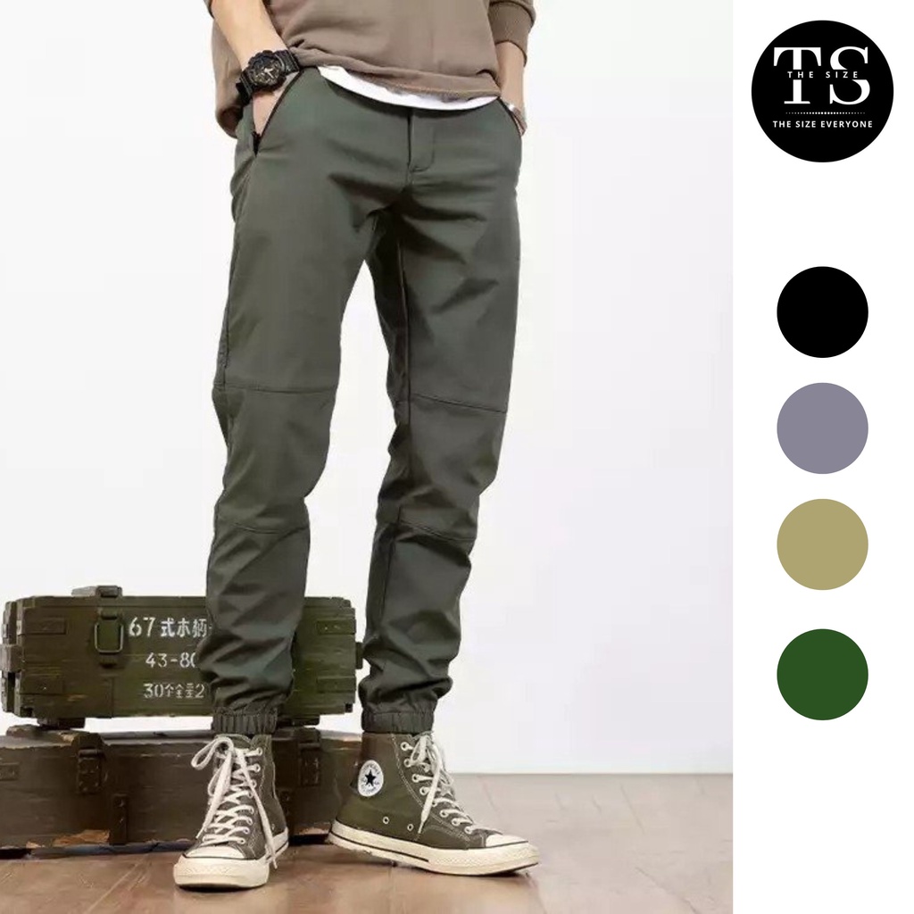 Quần Jogger Nam Thể Thao Chất Vải Gió túi khoá , Khỏe Khoắn, Cạp Chun, Ống Bo