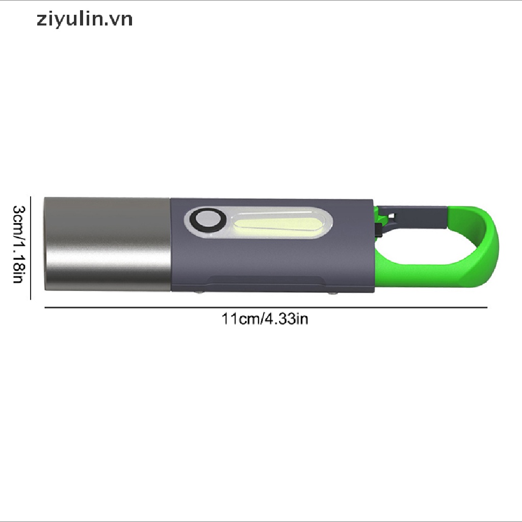 Đèn Pin Mini Siêu Sáng Có Thể Sạc Lại Bằng Cổng USB ziyulin