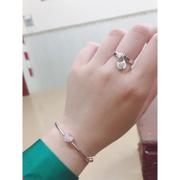 Nhẫn Bạc đính đá PNJSilver True Love XM00W000054
