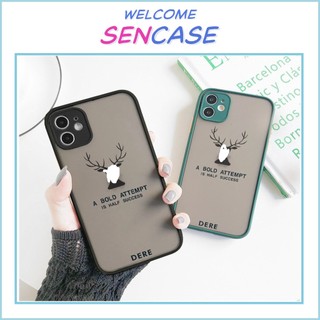 Ốp lưng iphone hình hươu nhám viền cong 5/5s/6/6plus/6s/6splus/7/7plus/8/8plus/x/xr/xsmax/xs/11/12/12pro/12promax