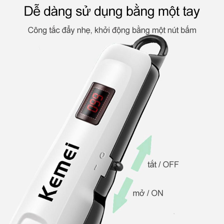 Tông Đơ Cắt Tóc Chuyên Nghiệp Kemei - Máy Hớt Tóc Không Dây Cho Nam Giới