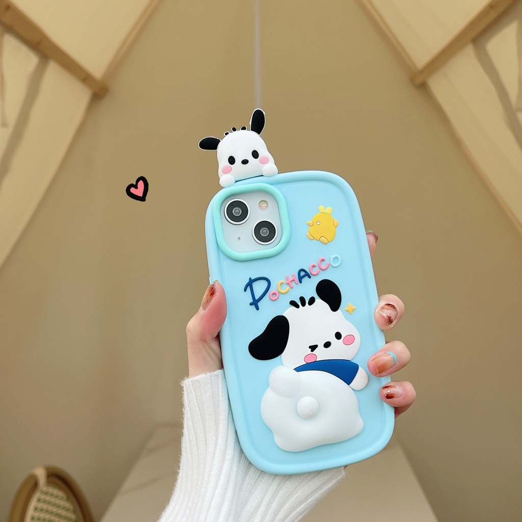 Ốp Điện Thoại Silicon Mềm Chống Sốc Họa Tiết Chú Cún Hoạt Hình Cho Iphone 14PRO MAX 13PRO MAX 12PRO MAX 11