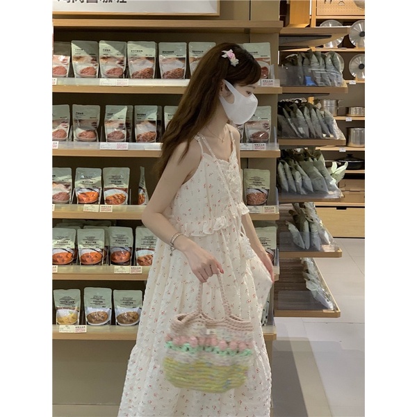 Đầm Hai Dây Hoa Nhí From Rộng Dễ Thương oder.tram0506