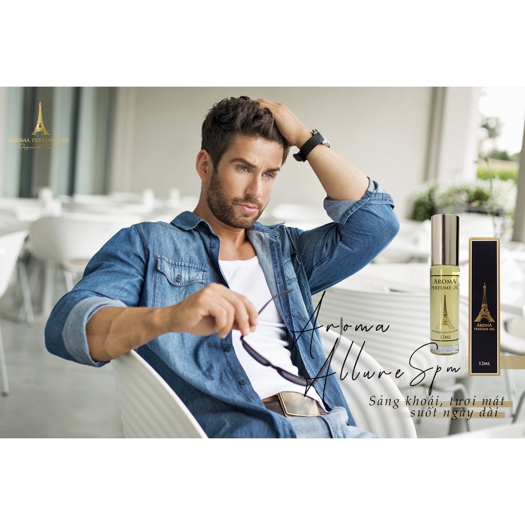 Nước Hoa Pháp Aroma Allure Cao Cấp Nam Tính, Lịch Lãm, Cuốn Hút - 12ml