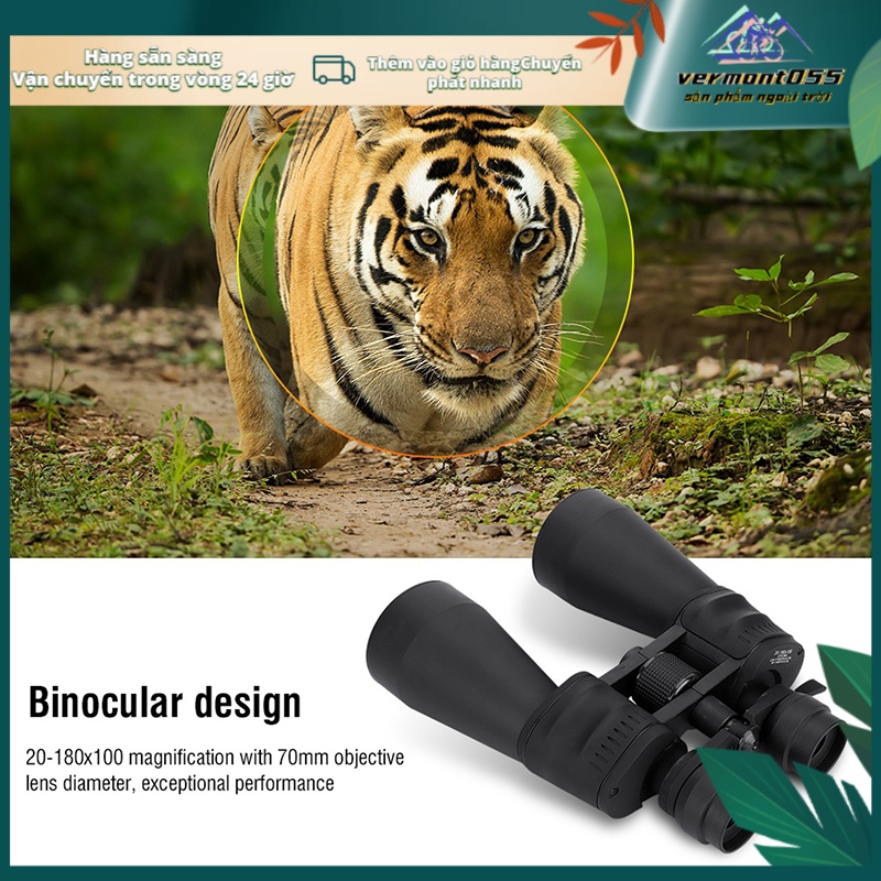 Có thể bán buôn 20-180X100 Kính thiên văn thời gian di động độ nét cao hai mắt cho thể thao ngoài trời Vermont055 Hàng giao ngay