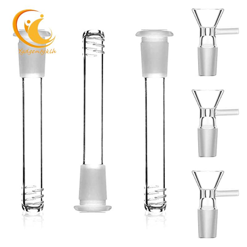 Bộ 3 Ống Thủy Tinh Trong Suốt 14mm Kèm 3 Phễu Thủy Tinh 5.2 Inch