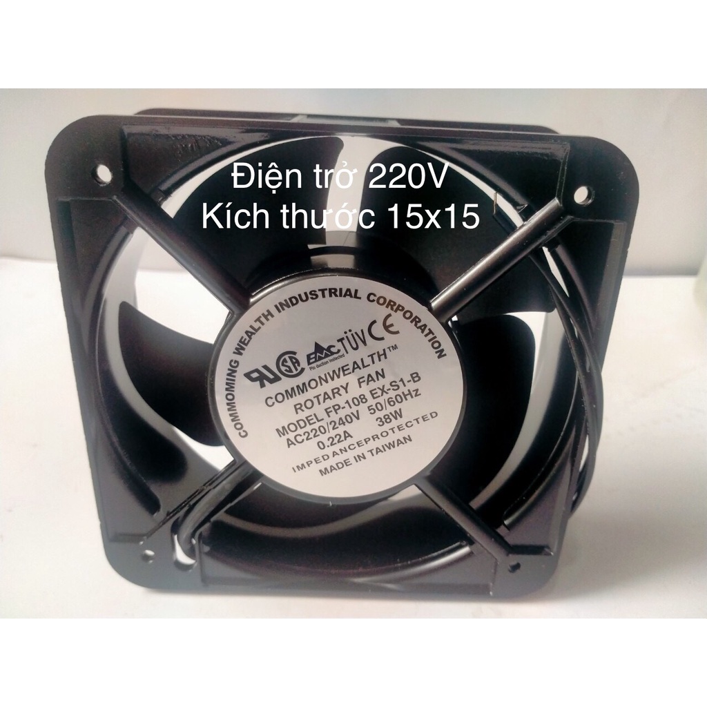 quạt hút mùi điện 220V, kích thước 12x12 - 15x15