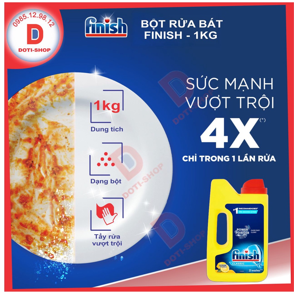 BỘT CHO MÁY RỬA BÁT FINISH 1.2KG ( Giá luôn tốt )