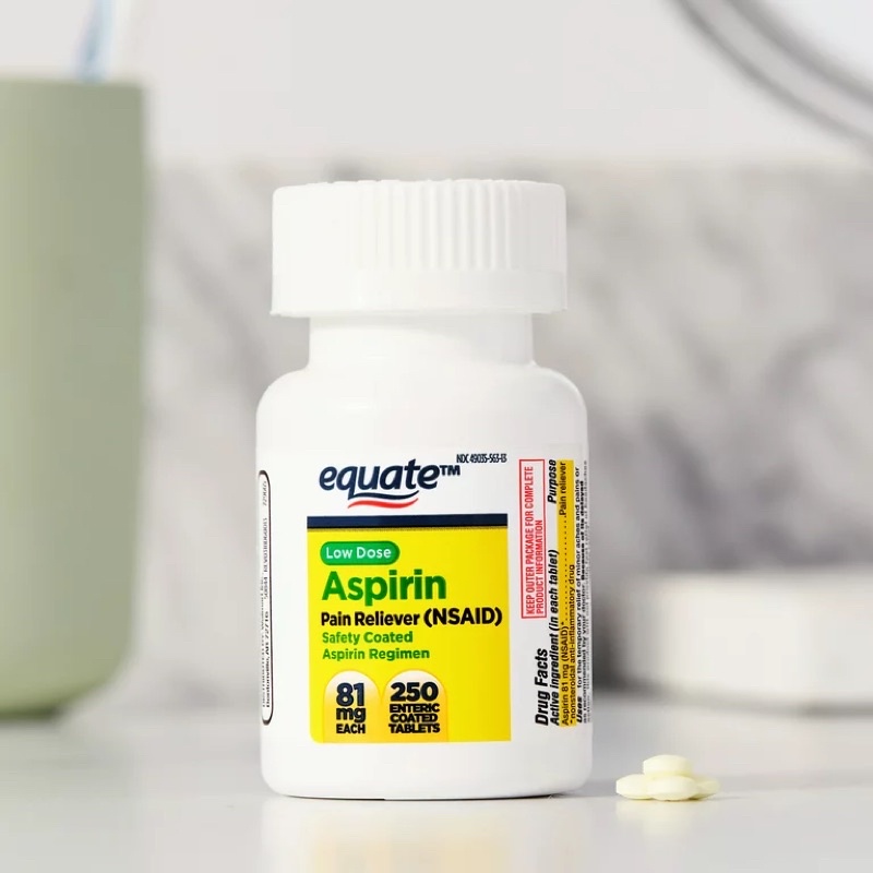 Viên uống hỗ trợ giảm đau Equate, 81 mg