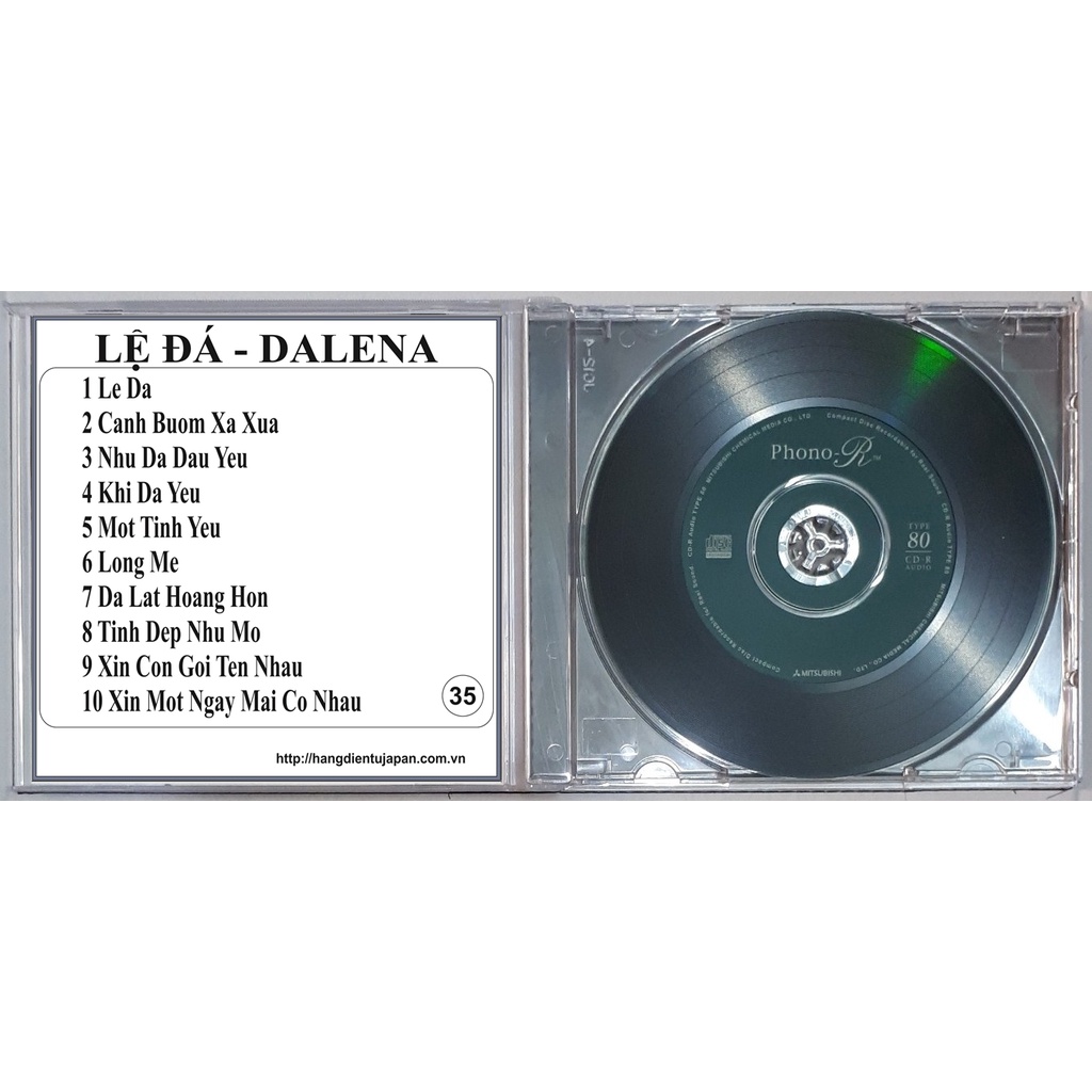 ĐĨA CD 35. LỆ ĐÁ - DALENA - 1992 chất lượng cao0