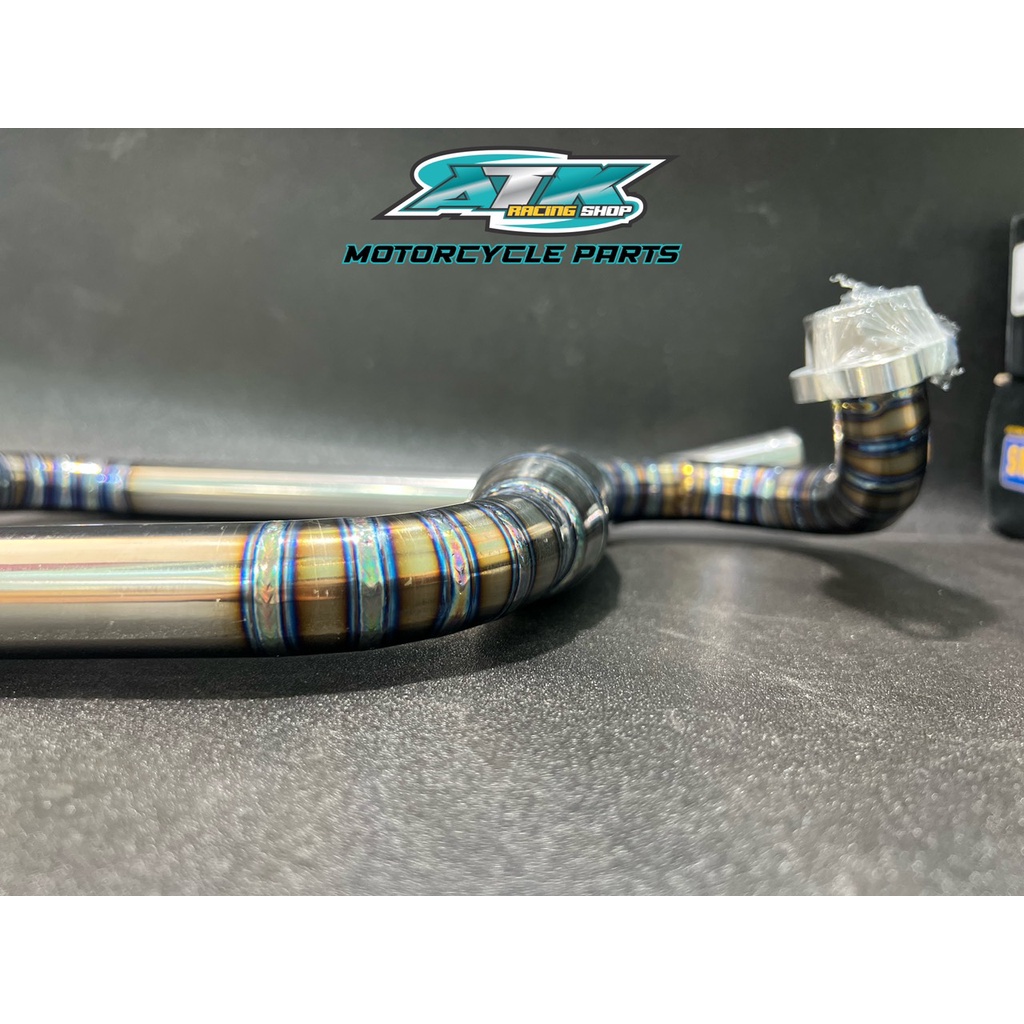 Cổ pô TITANIUM bầu hơi xoắn hàng gia công cao cấp dành cho xe FULED ,FUTURE NEO 125 hàng gia công chất lượng cao