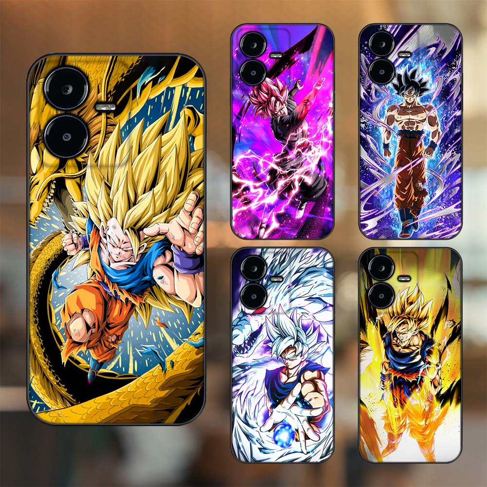 Ốp lưng Vivo Y22s viền đen in hình Son Goku Dragon Ball Super Saiyan